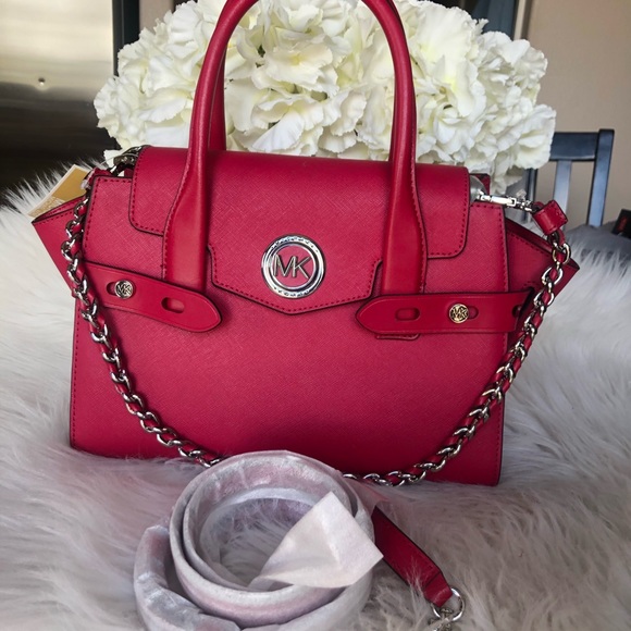 Michael  Kors Raspberry  Small Carmen Satchel - Picture 2 of 9
